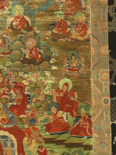 Third Panchen Lama Losan Penden Yeshe (detail) by Tibetan School